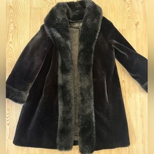 Fabulous Furs Black Knee Length Size XS